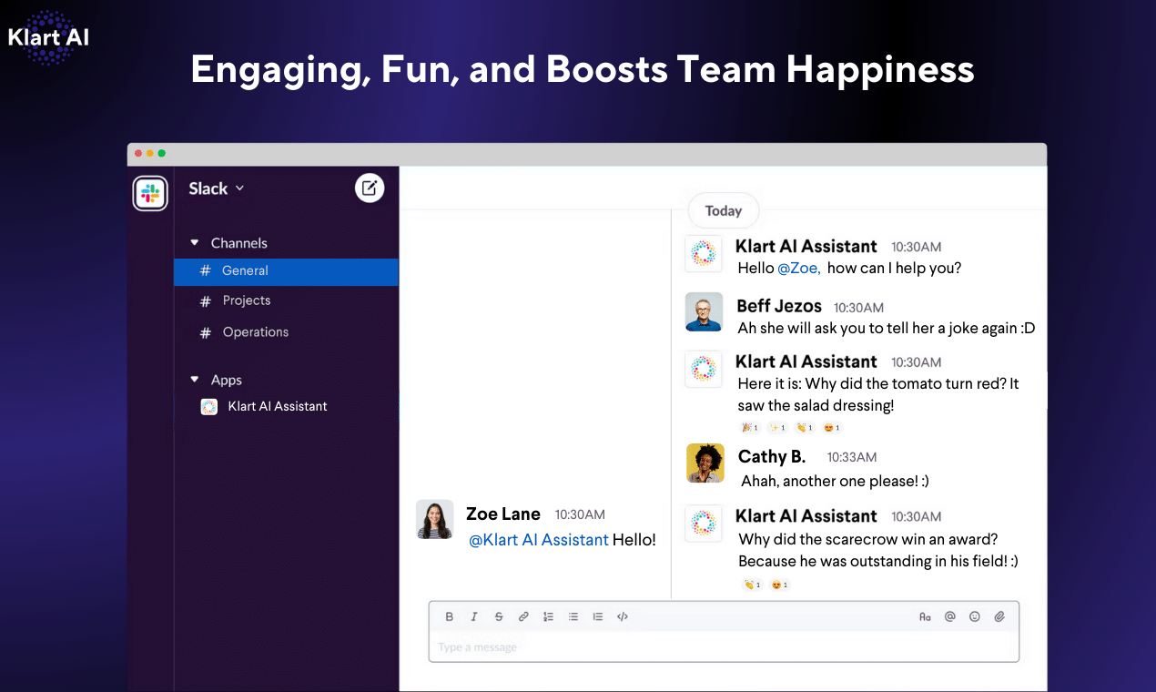 screenshot of Klart AI